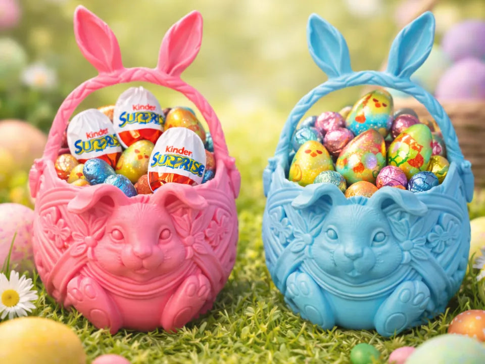 Panier Lapin de Pâques – Adorable support d'œufs de Pâques en 3D - Fêtes Print