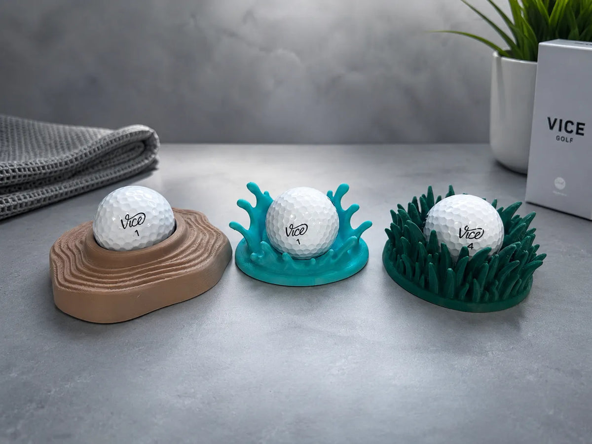Endroits préférés de la balle de golf – 3 Supports - Sport Print
