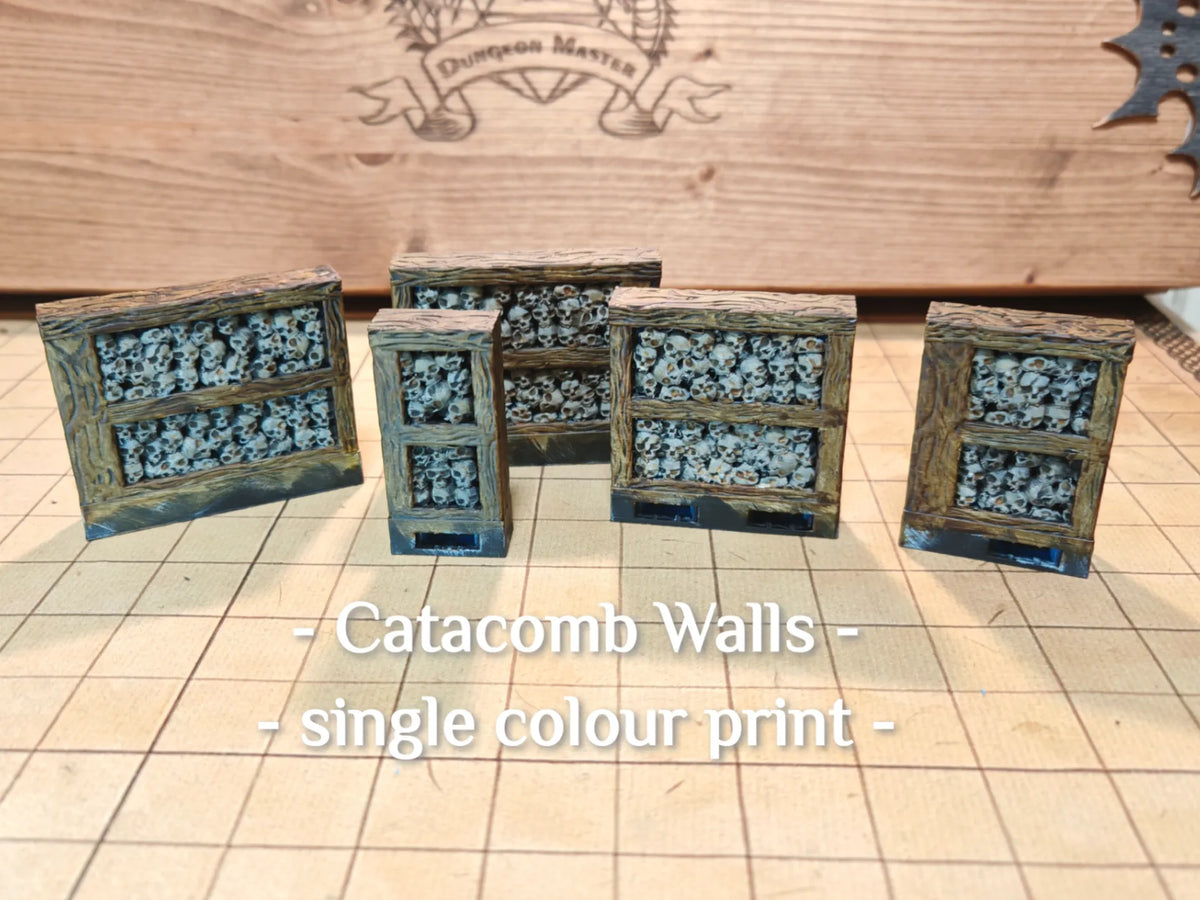 Murs de Catacombes OpenLOCK - Ensemble de 5 éléments de terrain modulaires - Jeux Print
