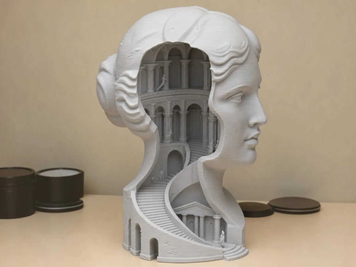 Esprit Architectural – Buste avec Palais Caché - Art Print
