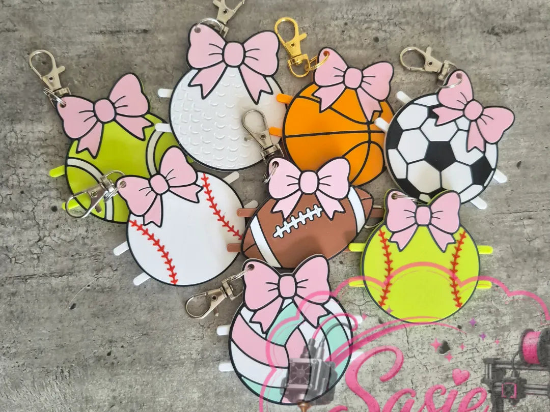 Porte-clés pour élastique à cheveux de sport - Beauté Print