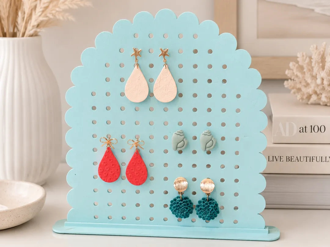 Présentoir à Boucles d'Oreilles Coquillage Festonné - Bijoux Print