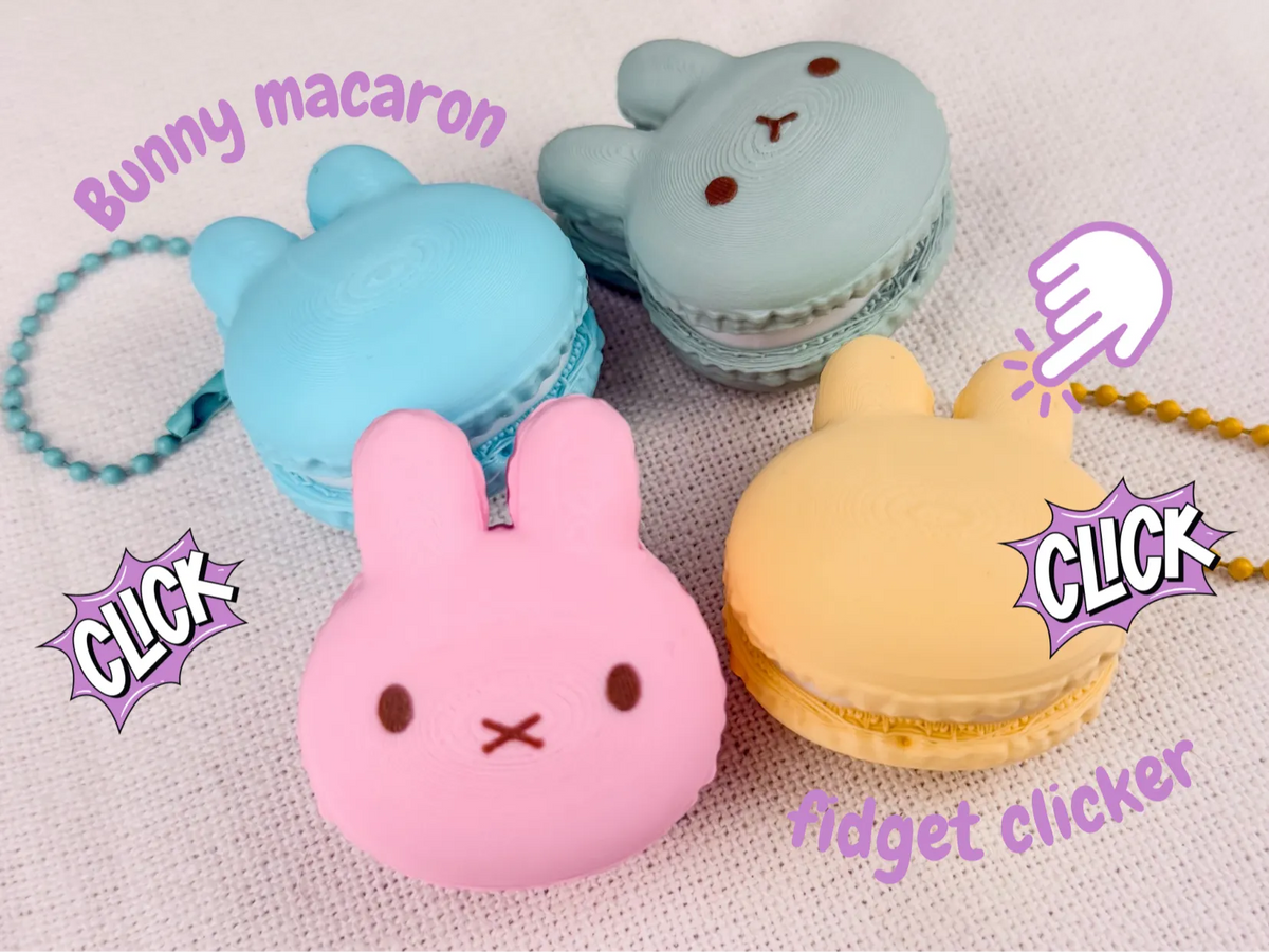 Clicker Fidget Macaron Lapin - Fêtes Print