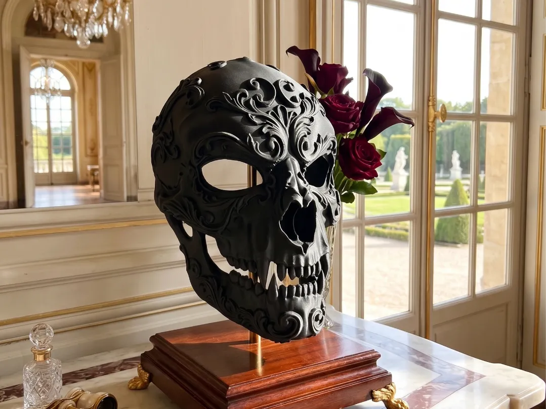 Masque de mascarade de crâne de vampire baroque - Cosplay Print