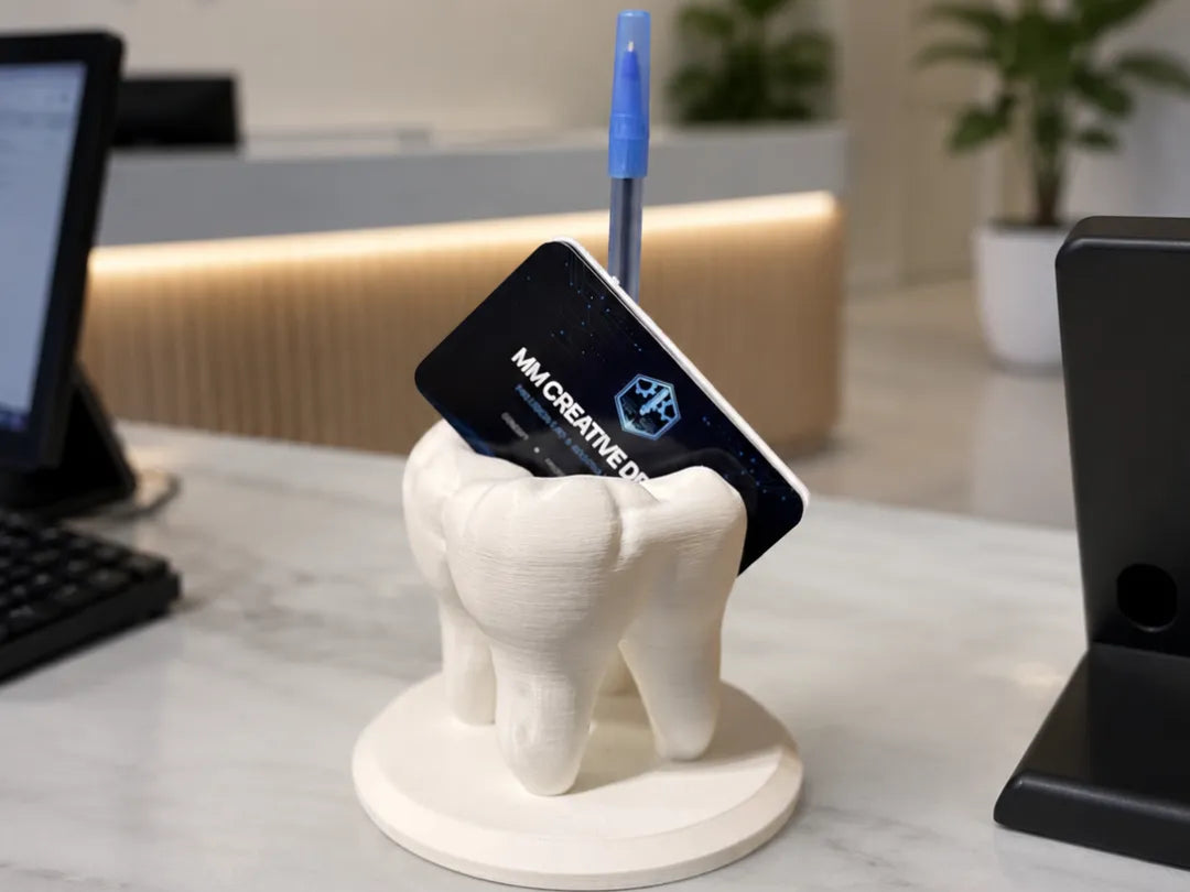 Porte-cartes de visite de dentiste + Porte-stylo - NFC Print