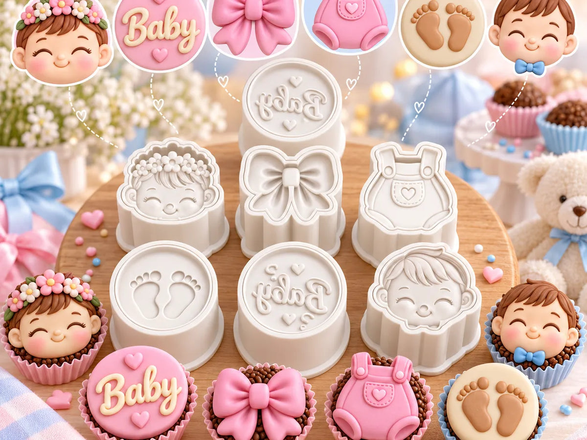Éjecteurs de brigadeiro pour baby shower et gender reveal party - Bébé Print
