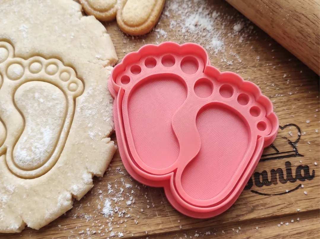 Emporte-pièce Pieds de Bébé Baby Shower Révélation du Sexe - Cuisine Print