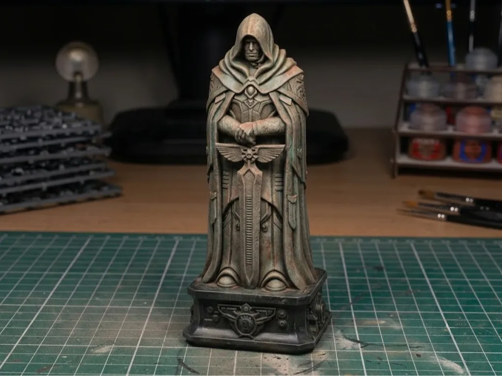 Statue à capuche Sci-Fi Grimdark, décor de jeu de guerre - Maquette Print