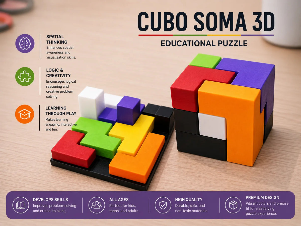Cubo Soma + Base – Puzzle éducatif 3D - Jeux Print