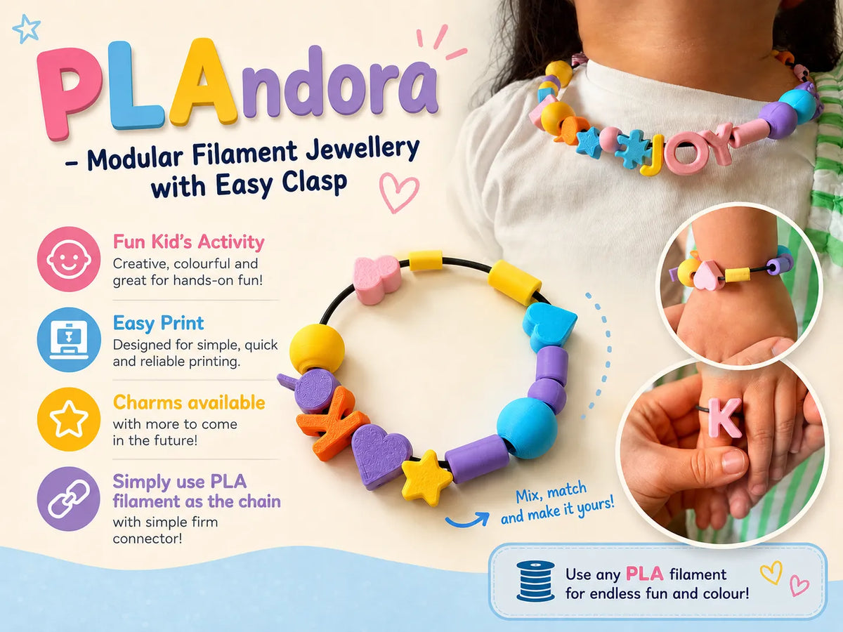 PLAndora – Bijoux modulaires en filament avec fermoir facile - Bijoux Print