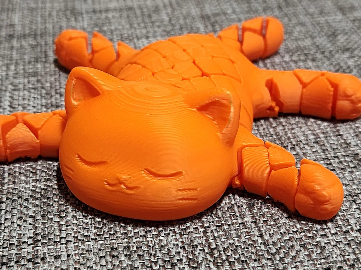 Chat Articulé Dormant Flexi - Figurine Print