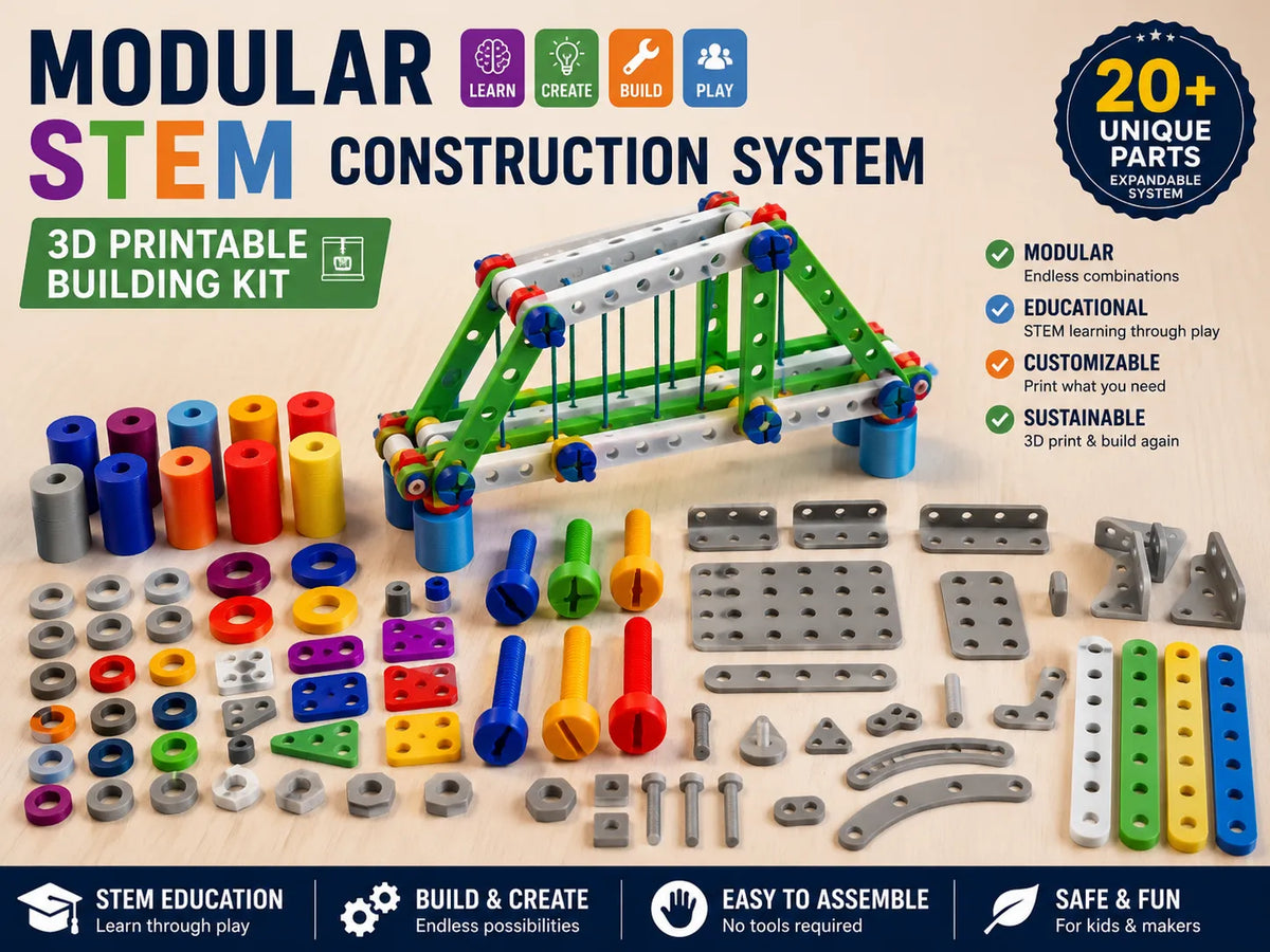 Print-A-Builder – Kit de Construction Modulaire - Jeux Print