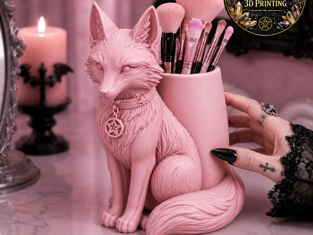 Porte-pinceaux de maquillage Renard Goth Pastel - Beauté Print