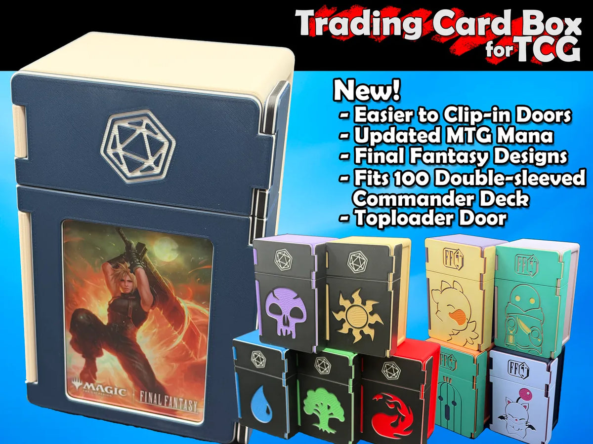 Boîte de cartes à collectionner pour TCG (avec des compartiments pour cartes et dés) - Jeux Print