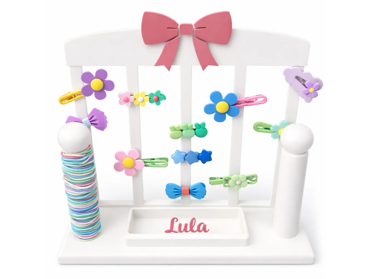 Organisateur d'accessoires pour cheveux - Nom personnalisé & Design supérieur - Cadeau Print