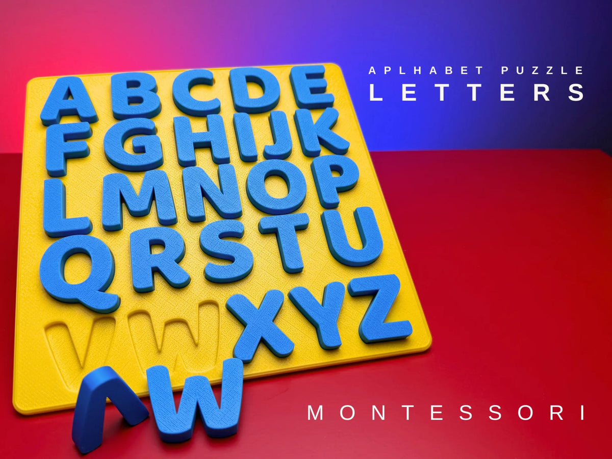 Puzzle Alphabétique - Puzzle de lettres Montessori - Jeux Print