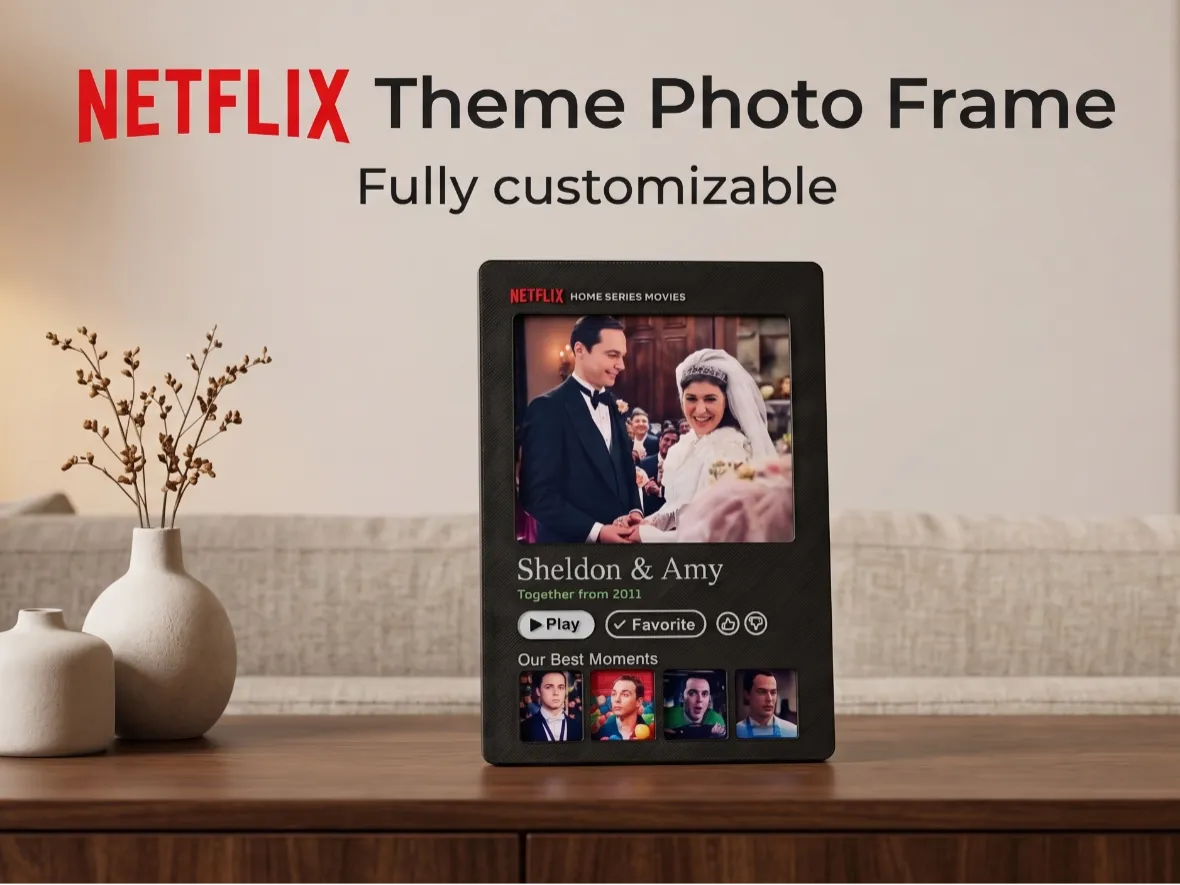 Cadre Photo Multiple Netflix Entièrement Personnalisable - Cadeau Print