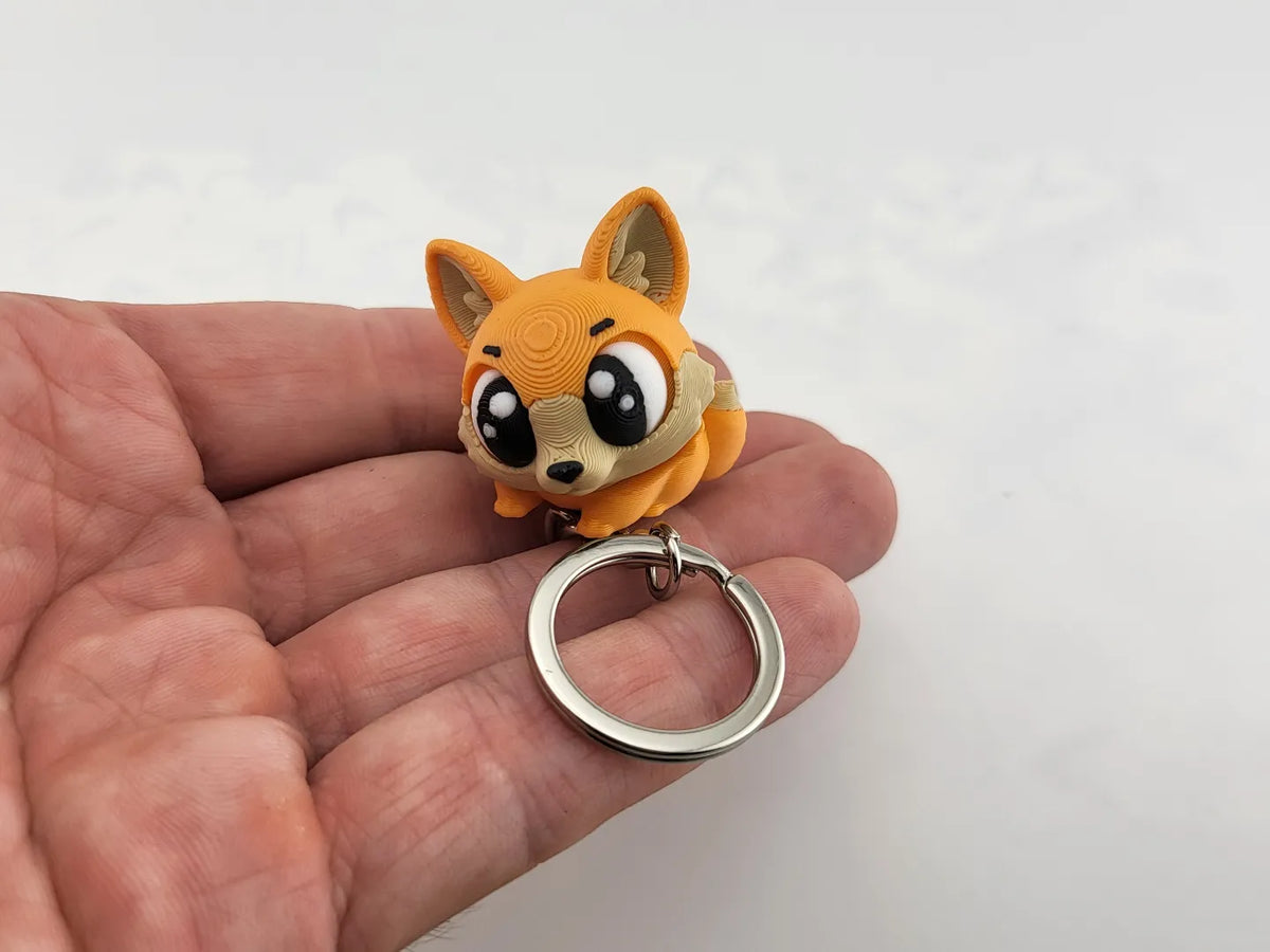 Porte-clés Renard Mignon – Mini Animal de Poche - Figurine Print