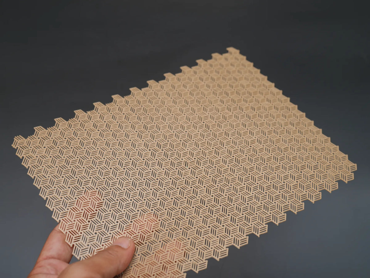 Panneau de Tessellation Tri-Tressé en Maillage Triangulaire Moderne - Art Print