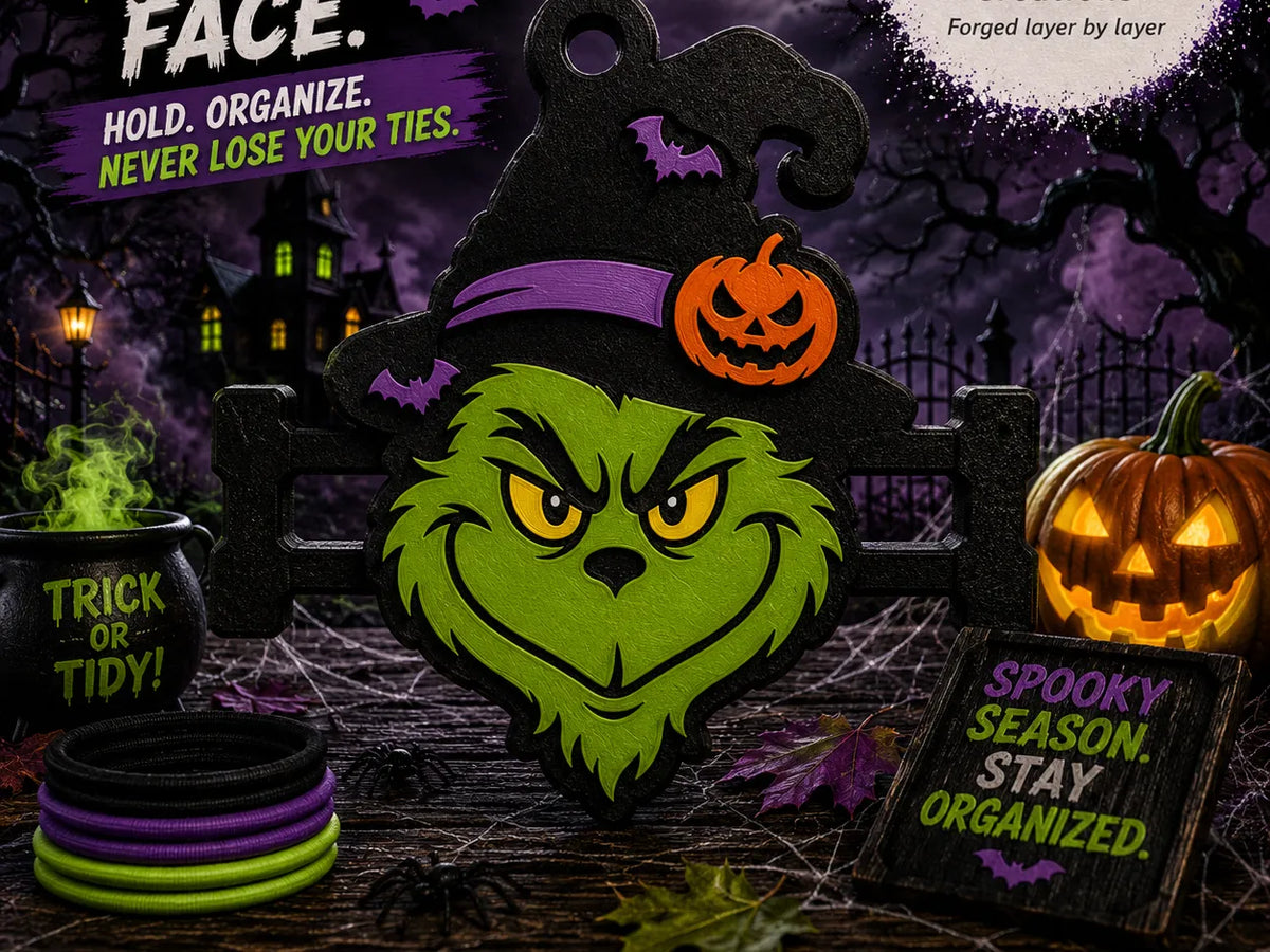 Porte-élastique à cheveux porte-clés Grinch Halloween - Beauté Print