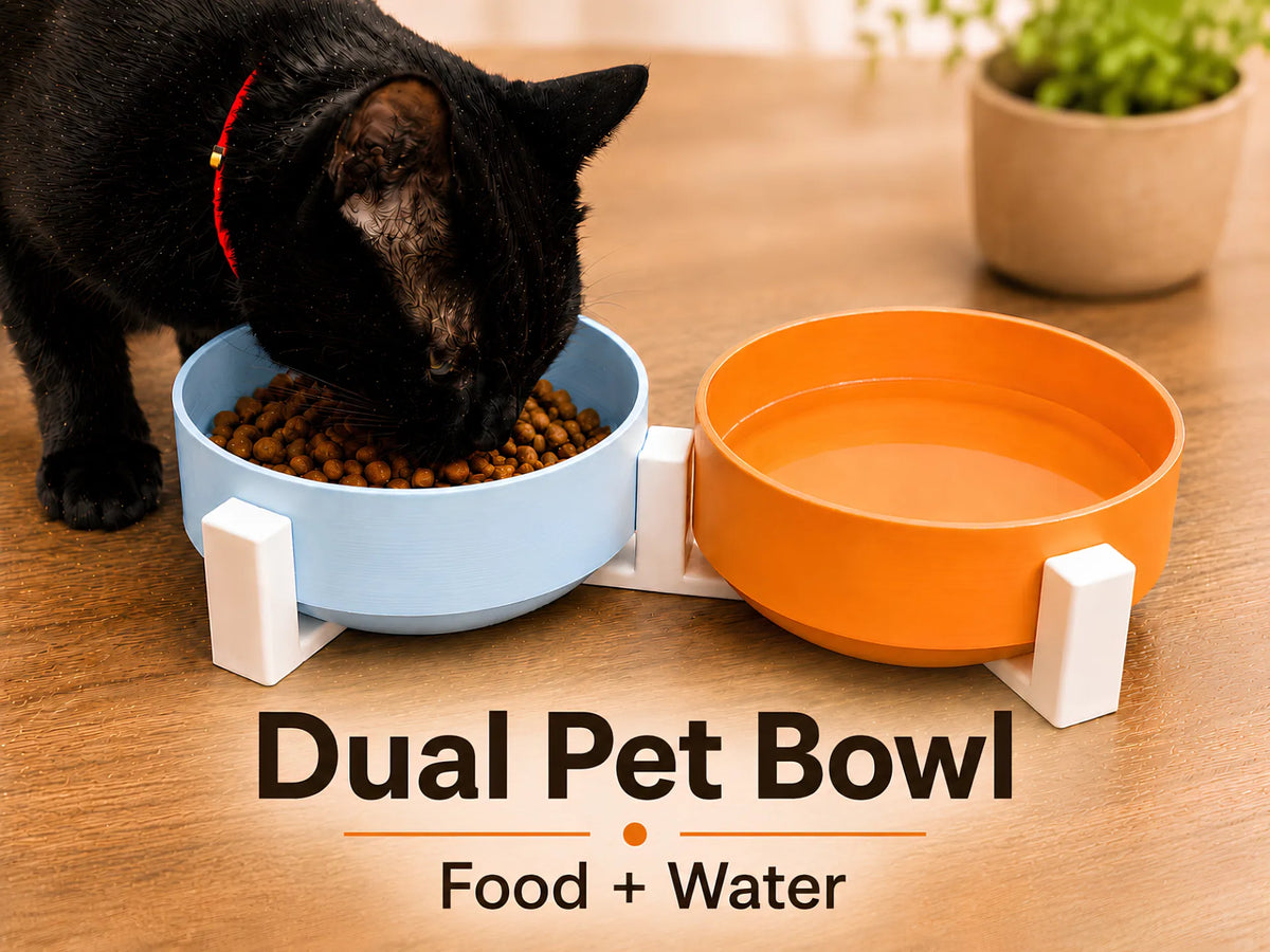 Double gamelle pour nourriture et eau pour animaux - Pet Print