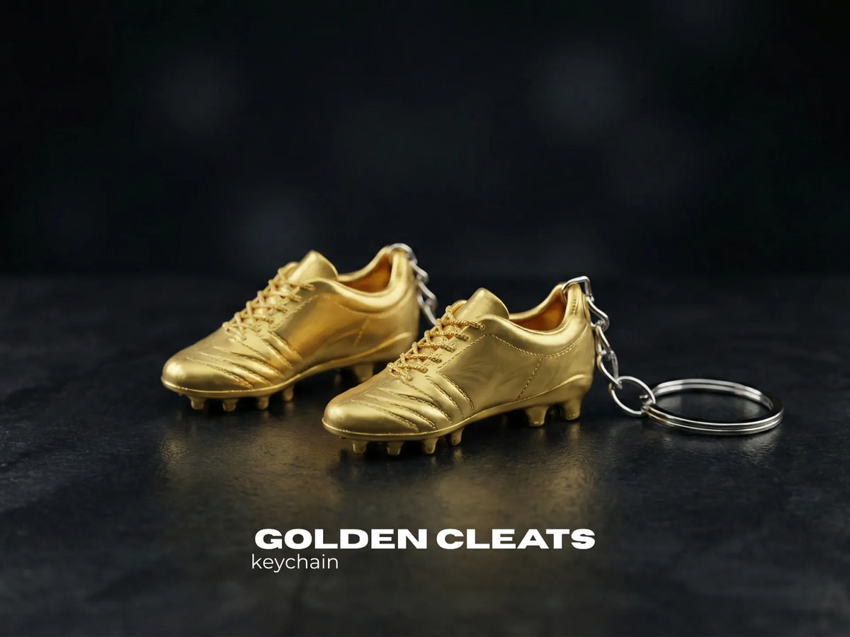 Porte-clés crampon de football doré - Sport Print