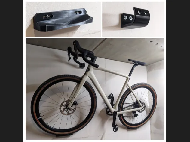 Support mural pour vélo (compatible carbone) – Fahrrad Wandhalter - Vélo Print