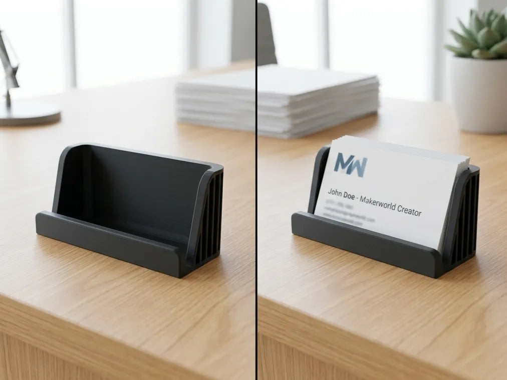 Porte-cartes de visite à nervures modernes - NFC Print