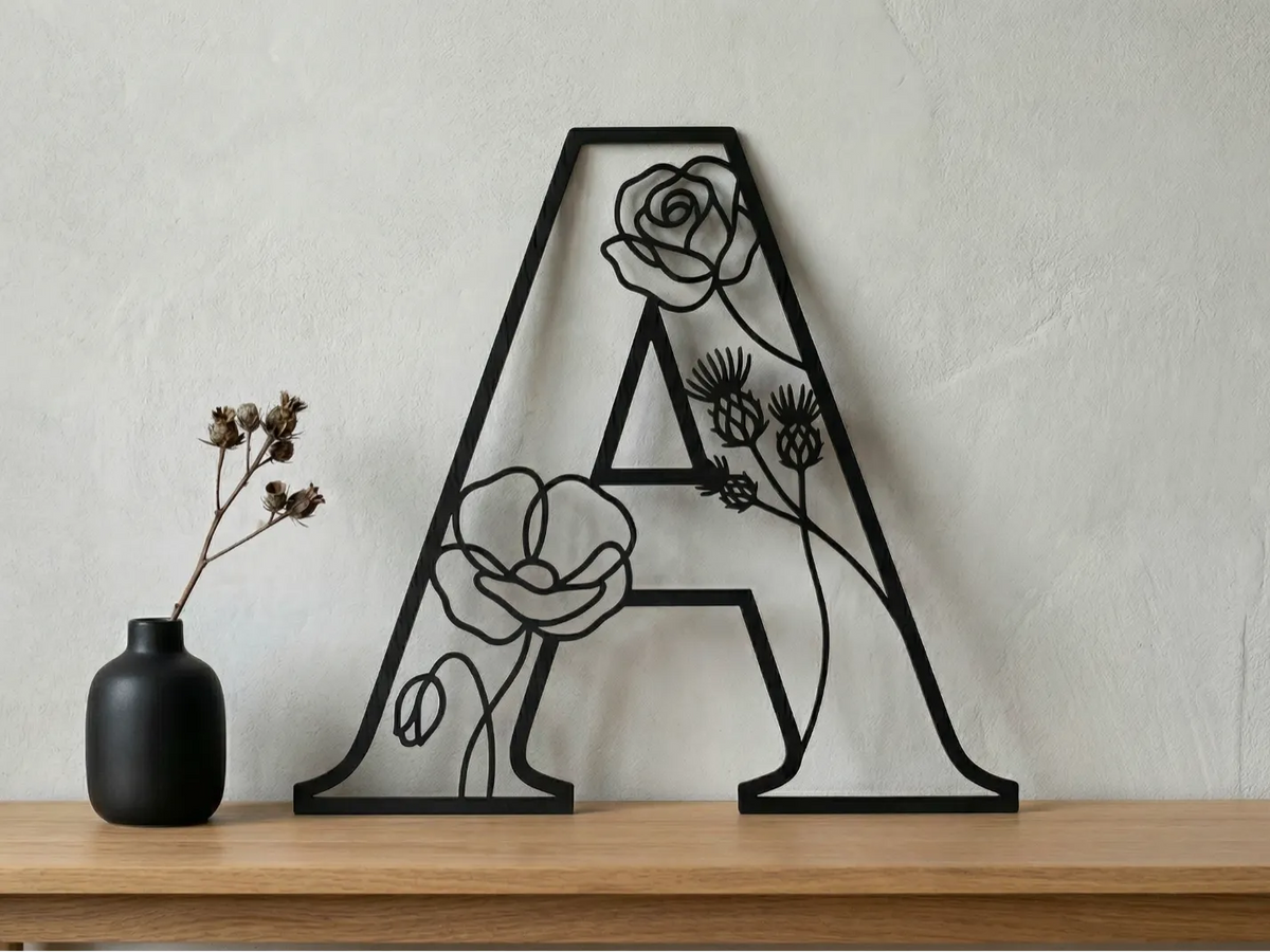 Lettres décoratives A-Z - Art Print