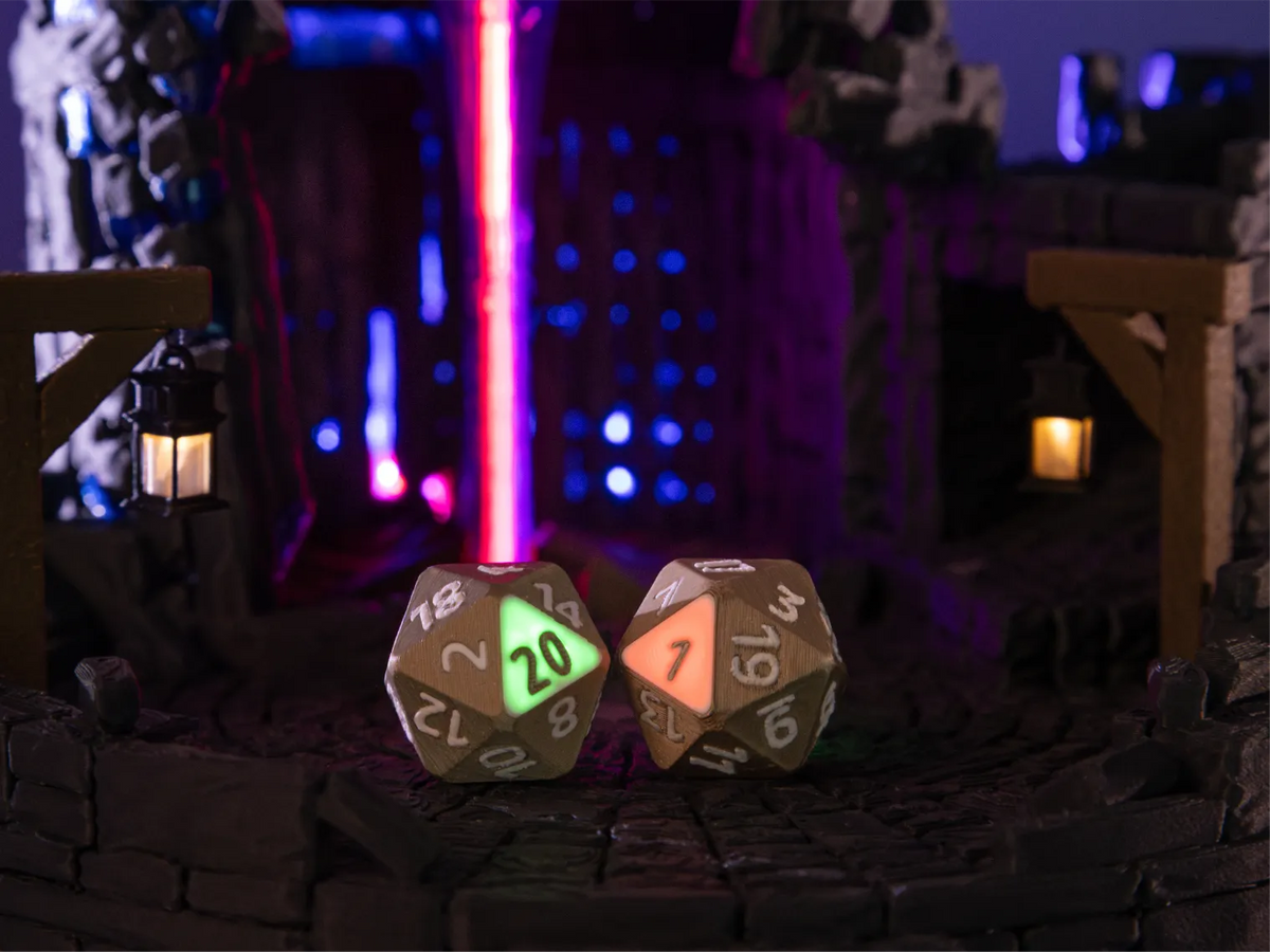 Tour explosive avec dés lumineux - Geek Print
