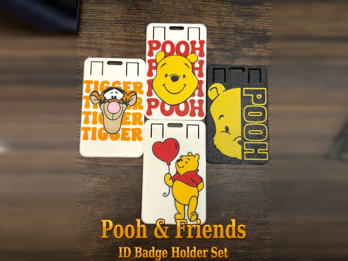 Ensemble porte-badge Winnie l'Ourson et ses amis - Geek Print