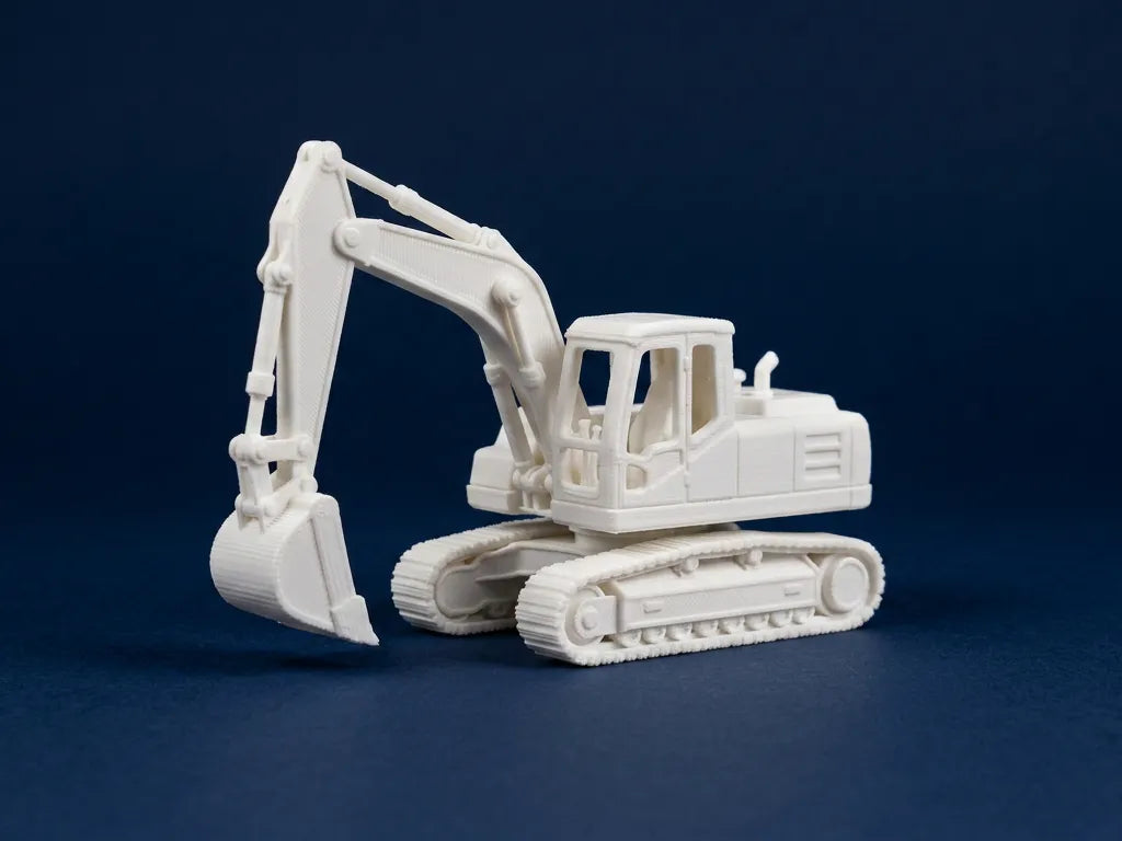 Modèle 3D de véhicule de construction excavatrice à chenilles - Maquette Print