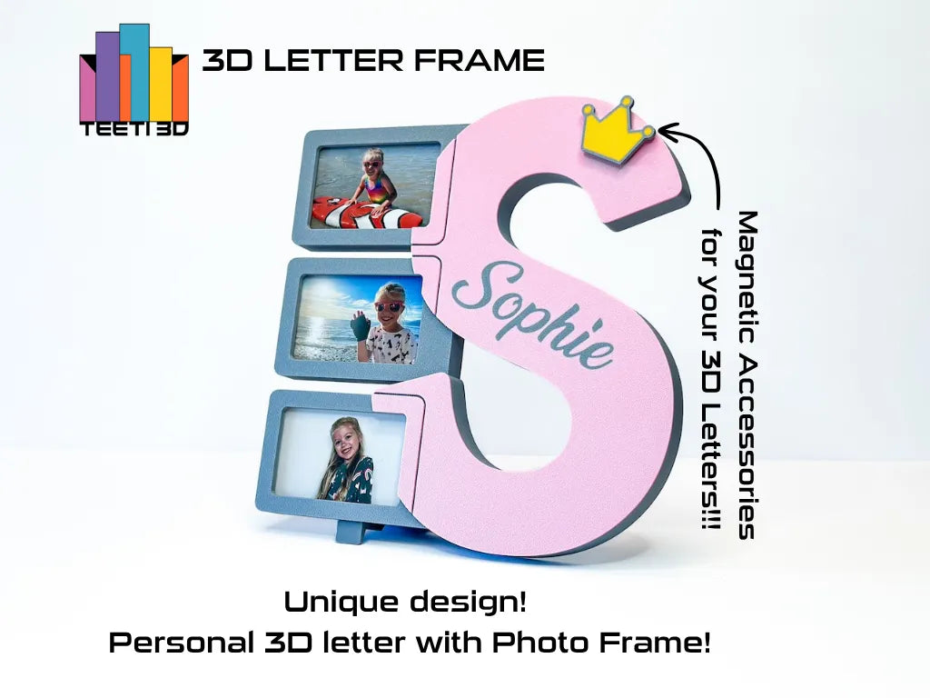 Cadre de lettre 3D "S" - Art Print