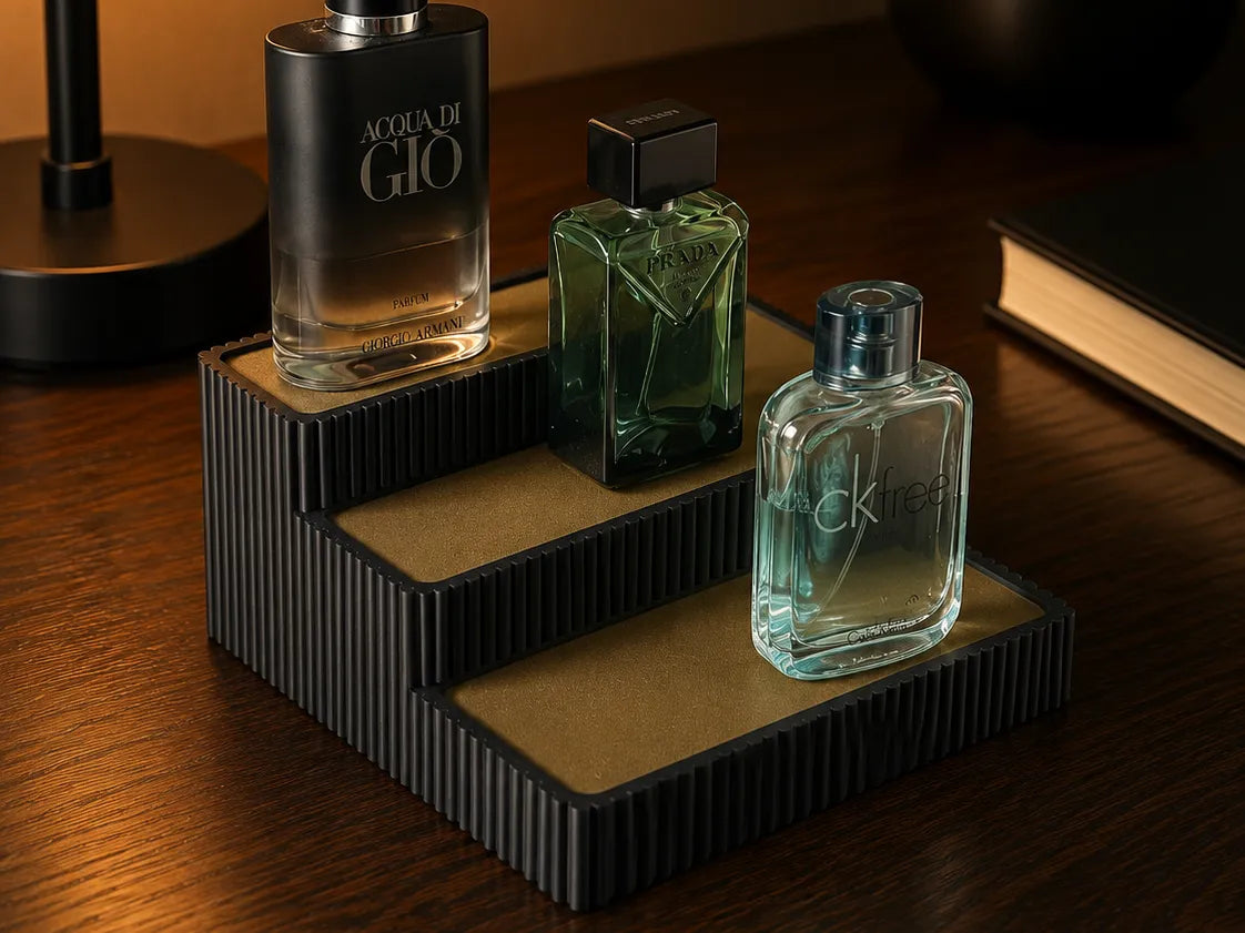 Japandi Support à parfum / Présentoir à 2 et 3 niveaux - Beauté Print
