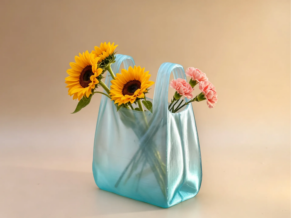 Vase en sac plastique transparent - Maison Print