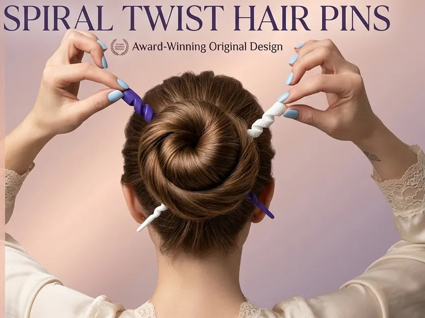Épingles à cheveux torsadées en spirale - Bijoux Print