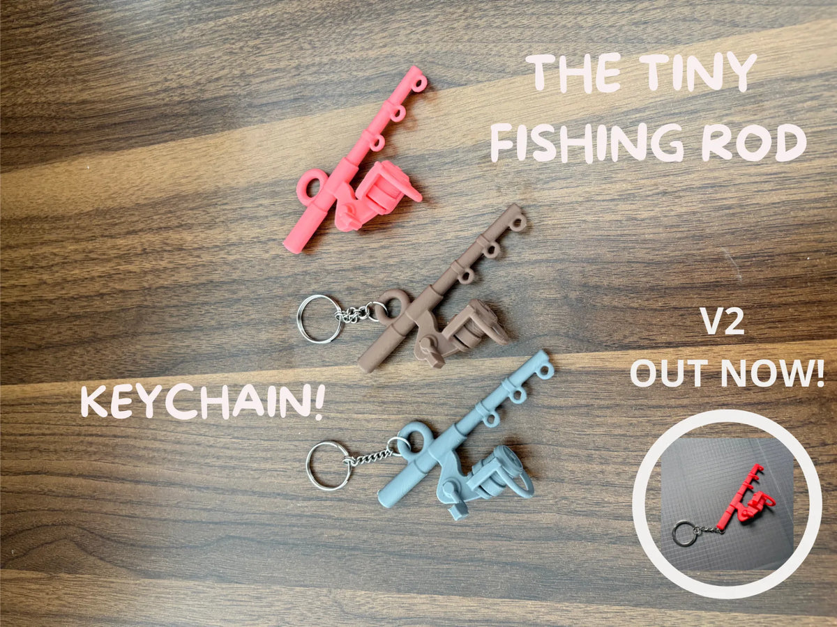 Porte-clés Canne à Pêche Miniature - Outdoor Print