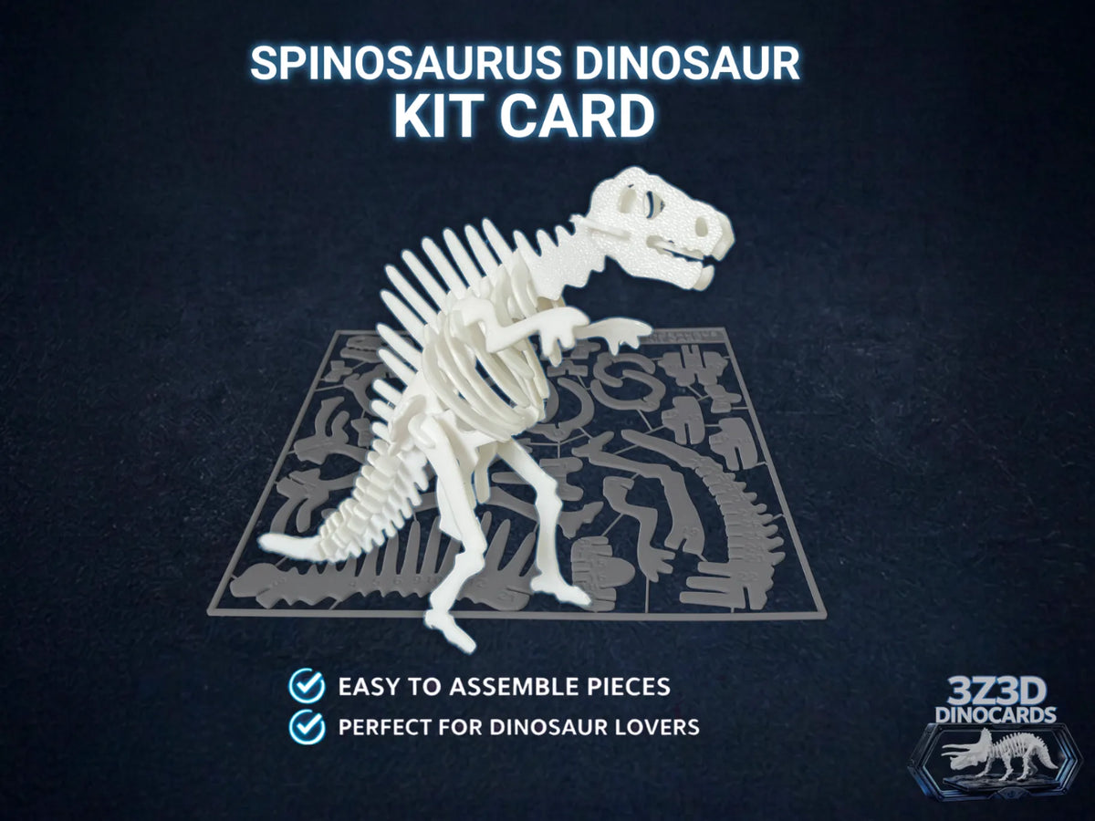Kit de carte STEM squelette de dinosaure Spinosaurus - Maquette Print