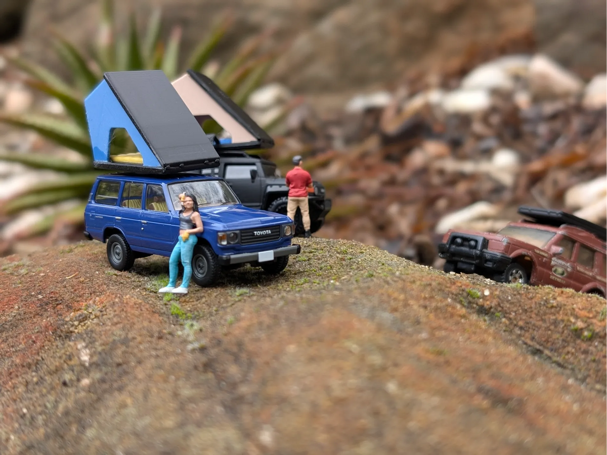 Tente de toit à l'échelle 1:64 – Accessoire de voiture moulé sous pression - Auto Print
