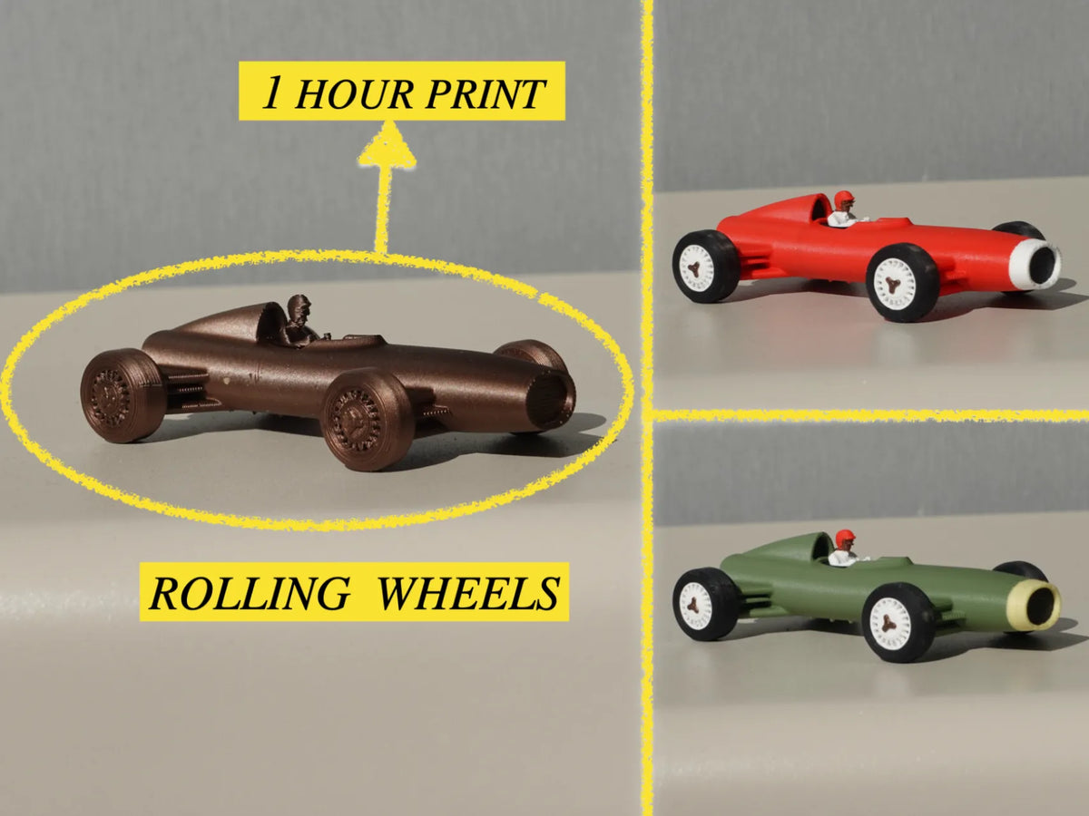 Mini Voiture F1 Fidget Années 60 – Impression 1h Roues fonctionnelles - Auto Print