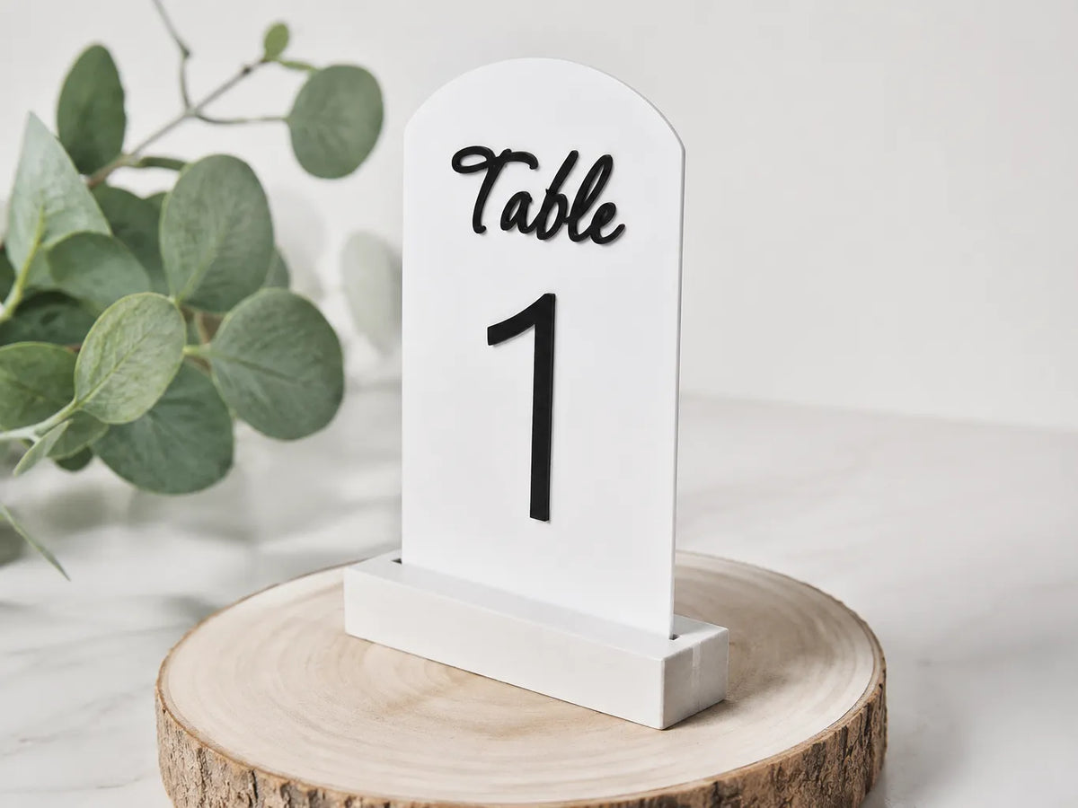 Numéros de Table de Mariage Élégants - Fêtes Print