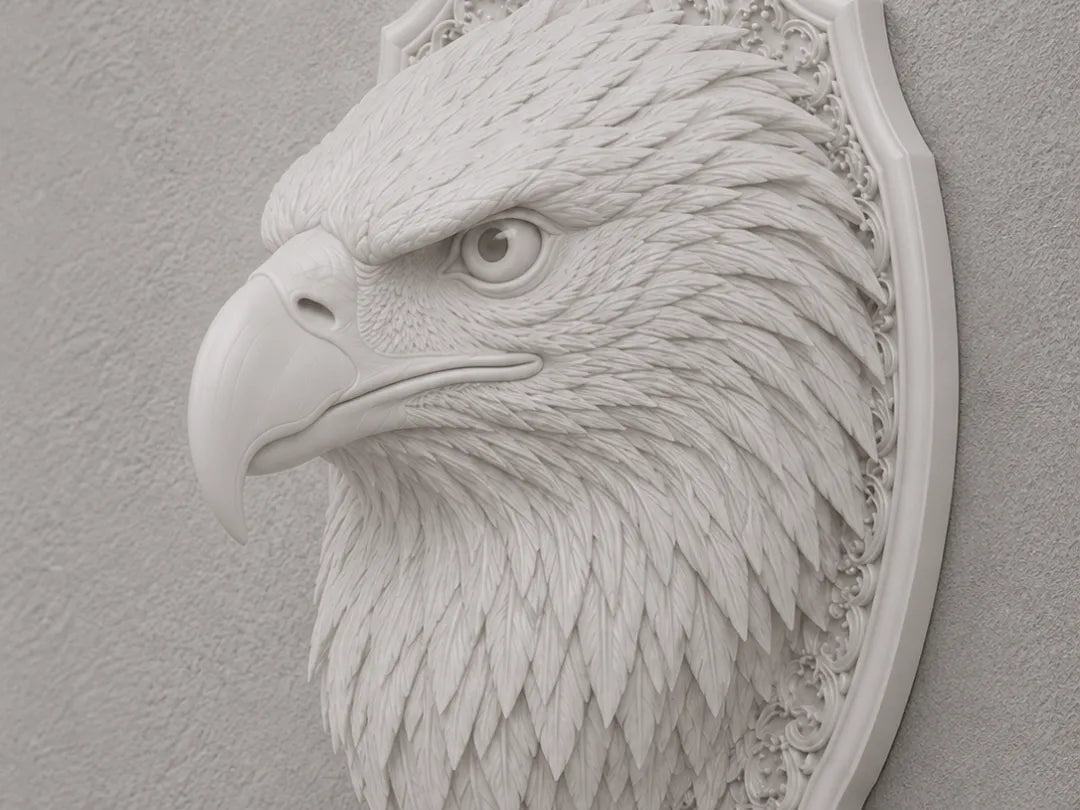 Support mural Tête d'aigle Trophée - Art Print