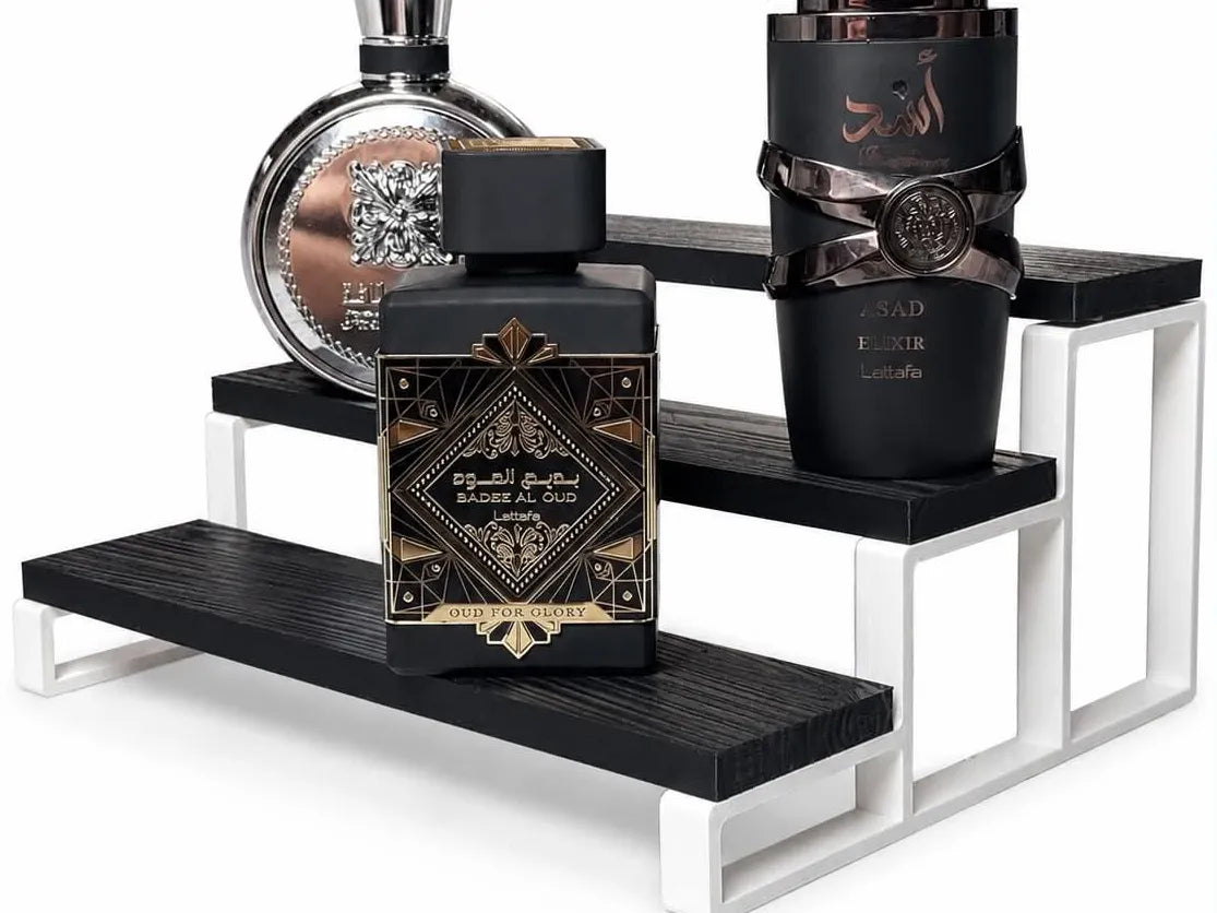 Présentoir de Parfums Modulaire à 3 ou 2 Niveaux - Beauté Print