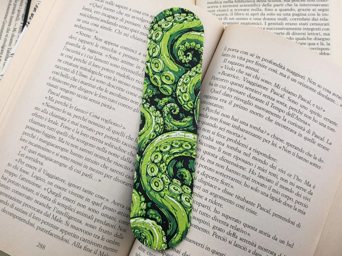 Marque-page tentacule vert – Marque-page Kraken - Music Print