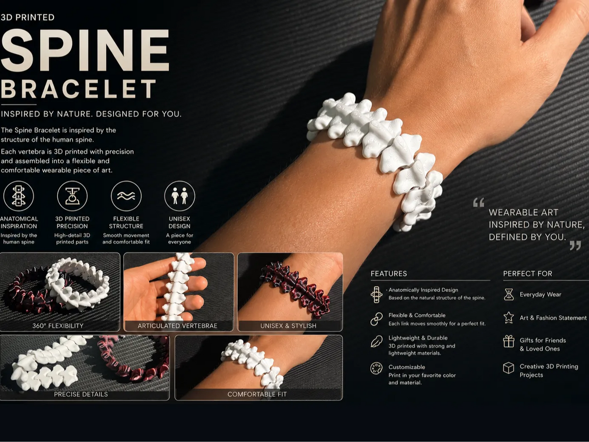 Bracelet Colonne Vertébrale Humaine - Science Print