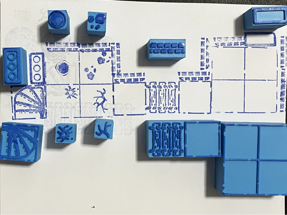 D&D Tampons de tuiles de donjon (25mm) Ensemble #3 - Jeux Print
