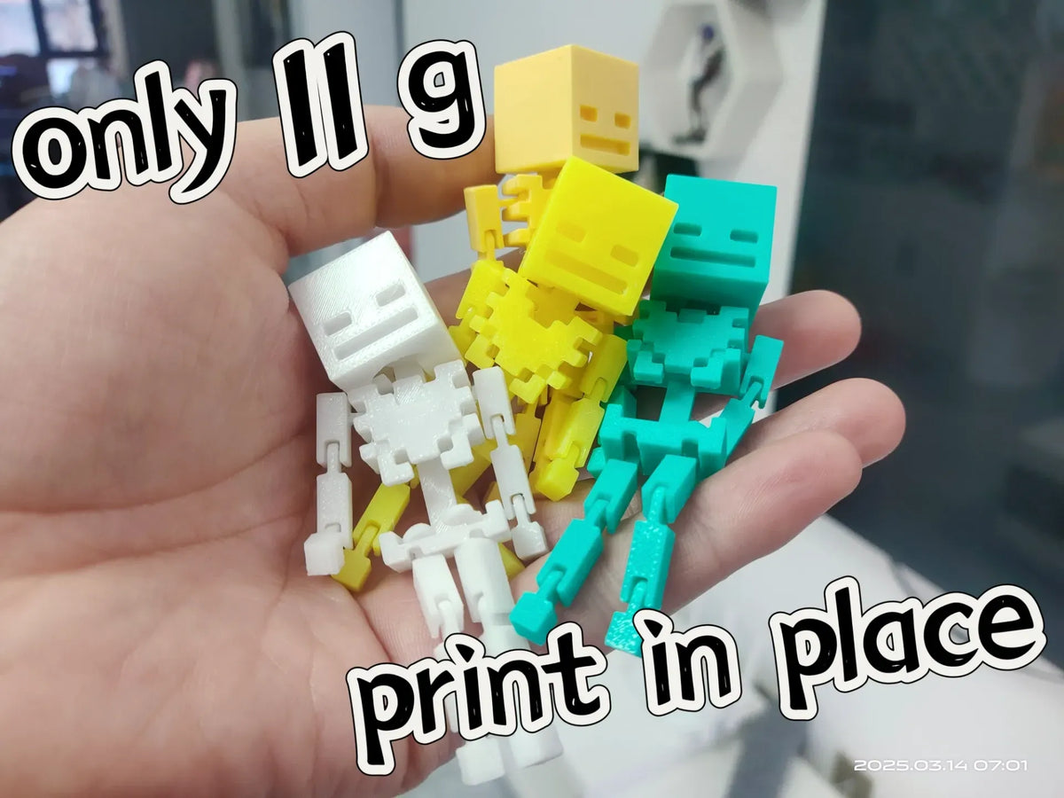 Minecraft : Figurine/porte-clés squelette hyper-articulé - Geek Print