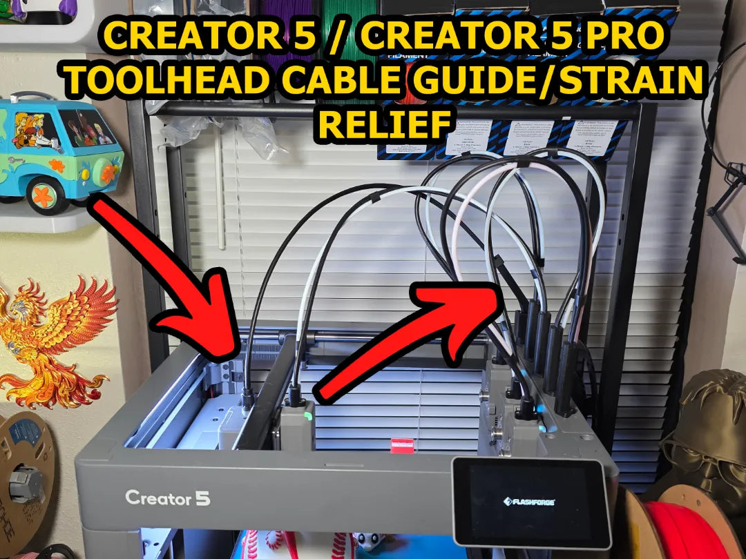 Guide de décharge de traction de câble de tête d'outil Creator 5/5 Pro - Vélo Print