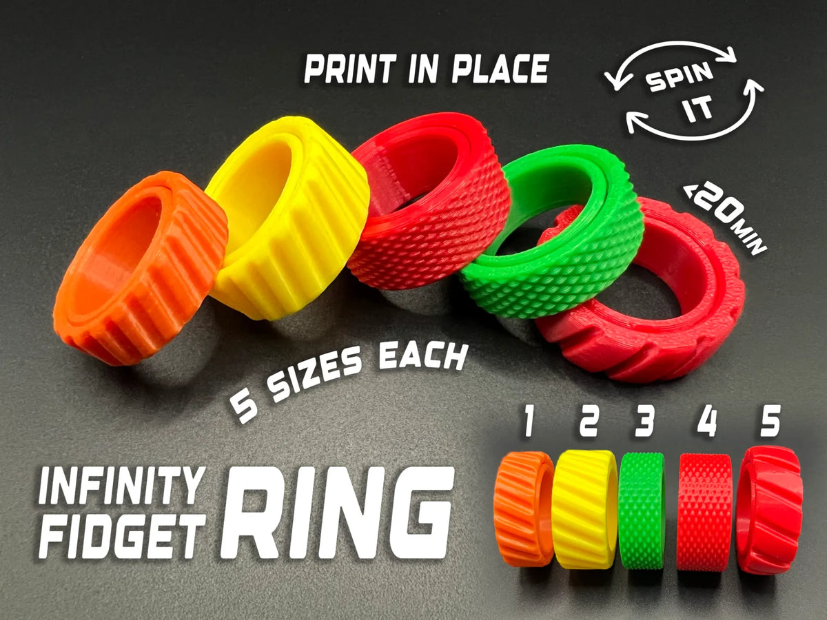 Bague Fidget Infini - Impression en place - Bijoux Print