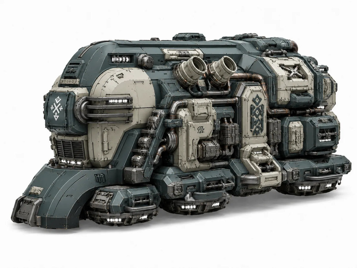 Train Terrestre Nain de l'Espace Grimdark - Véhicule Sci-Fi - Maquette Print